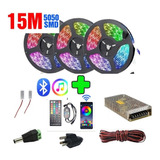 Tira Led 15 Metros Rgb 5050 Lineales Audioritmic Bluetooth  