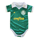 Body De Bebê Palmeiras Premium  Camisa Polo Torcida Baby 