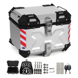 Caja  Moto Top Case Aluminio Baul Con Base Universal 45l