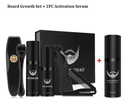 Kit Facial Potenciador De Vello Para Barba Y Crecimiento Par