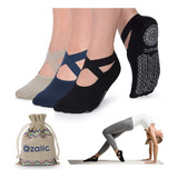 Calcetines Antideslizantes Ozaiic Para Yoga Pilates Barre Fi