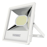 Refletor Led Slim 50w 6500k Branco Prova D´agua Jardim Casa