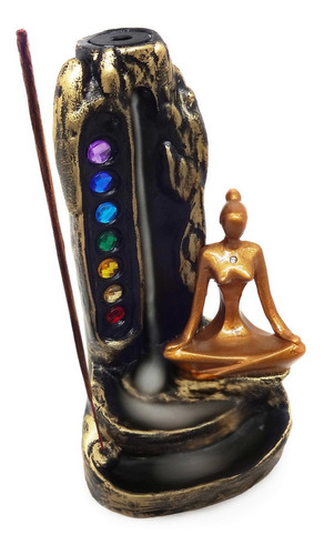 Incensário Vertical Yoga Yogue 7 Chakras + Incensos Brinde