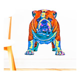 Vinilo Adhesivo Pared Decorativo Perro Raza Bulldog 100cms