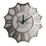 Reloj Romano De Pared - Acero Inoxidable Y Vidrio - Grande