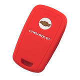 Funda Silicon Llave De Chevrolet 5 Botones En Rojo