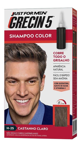 Grecin 5 Shampoo Tonalizante Color Castanho Claro