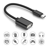 Cable Adaptador Convertidor Trenzado Tipo C A Usb Otg Negro