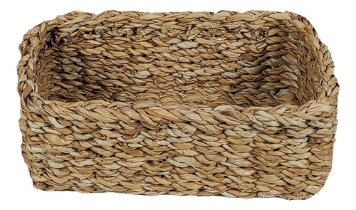 Cesto Decorativo Fruteira Bandeja Organizadora Fibra Natural Cor Cesto Organizador Seagrass