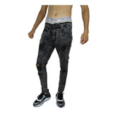 Pantalon De Jean Hombre Roto Chupin Gastado Moda Destinioc