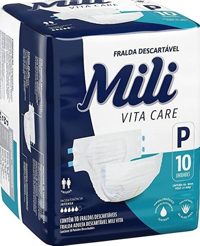 Fralda Adulto Mili Vita Care - Severa P/ Xg 7 Unid.