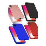 Funda Para iPhone XS Max 360 Full Cover Rigida + Templado  