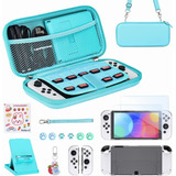 Kit De Accesorios Para Ns Switch Oled 15 En 1 Azul