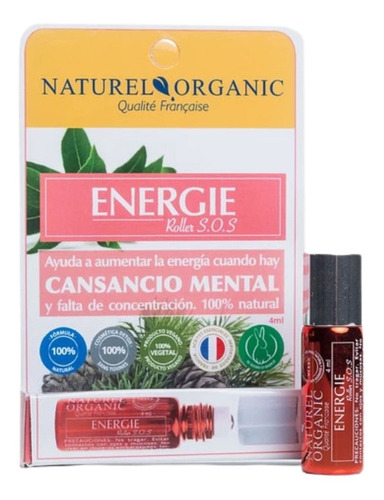 Roll On Concentración Cansancio Energia Aromaterapia Vegano