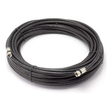 Cable Coaxil Rg-6 Negro Armado Conectores Prensados D 20mts