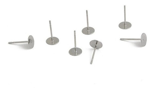 100 Postes Para Arete 08x12mm Acero Inoxidable