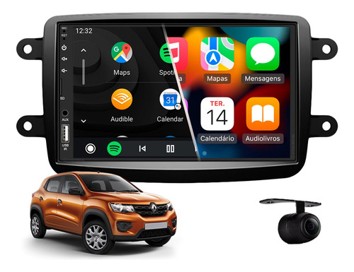 Central Multimidia Mp5 Android Auto Renault Kwid 2022 2023