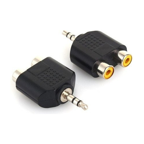 Adaptador Mini Plug 3.5mm Macho A 2 Rca Hembra Pc Tv Lcd X5u