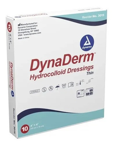 Dynaderm Apósito Hidrocoloide 10x10 Cm Caja 10 Pzas