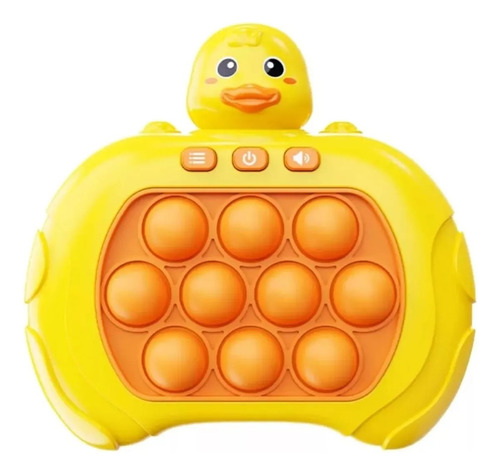 Consola Electrónica Antiestrés Pop-it Mini Gamer Para Niños, Color Amarillo