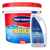 Kit Cloro Multiação 10kg + Algicida De Manutenção Hidroazul 