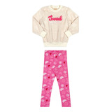 Conjunto Infantil Menina Casaco Pelo Caress  E Legging