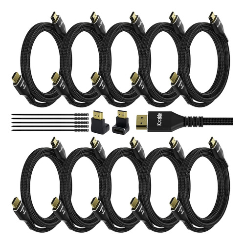 Cable Hdmi 4k De 25 Pies (paquete De 10), Cable Hdmi 2.0 Ult