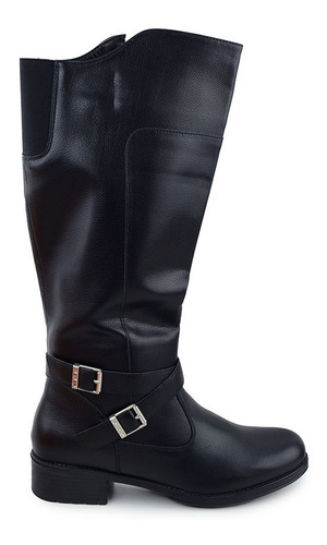 Bota Feminina Mooncity Montaria Cano Alto Preta - 72109