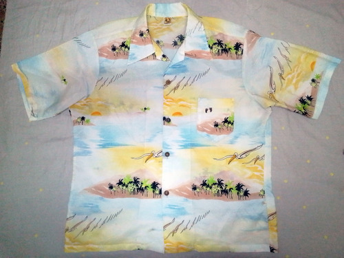 Camisa Hawaiana Vintage Década 1970s Importada Única