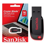 Pendrive Sandisk Cruzer Blade 16gb Usb 2.0 Sdcz50-016g-b35