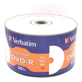  Dvd-r Printable Verbatim Blanco 50 Pzas  Leer Descripción