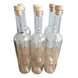 12 Botellas Vidrio Licoreras Bordalesa 750 Ml Con Corcho