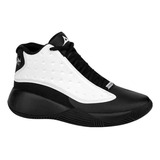 Bota Deportiva Basketball Pirma 201 Negra Y Blanco Original