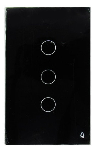 Interruptor Triple Smart Home Black Touch Wifi