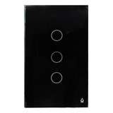 Interruptor Triple Smart Home Black Touch Wifi