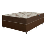 Cama Box Casal Espuma D33 Marquês 138x188x57cm Marrom