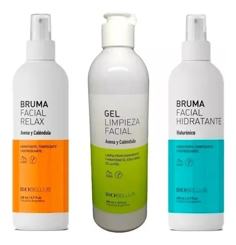 Gel De Limpieza Facial + Bruma Relax Y Hialuronico Biobellus