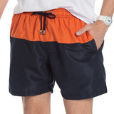 Short Tactel Masculino Bolso Traseiro Blocos Com Forro Tela