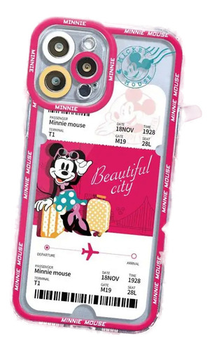 Funda De Teléfono Transparente De Mickey Minnie Para iPhone