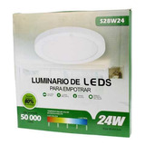 Pack 5 Lampara Led Plafon Sobreponer 30 Cm Redonda 24w Frio