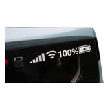 Sticker Señal Wifi Bateria Carga 100% Vinil Auto Decorativo