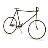 Escultura Bicicleta Preta Em Metal (50x34x10cm)