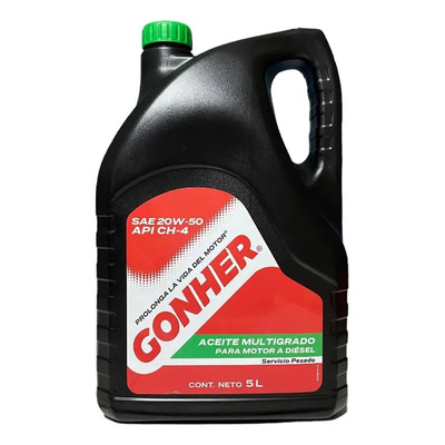 Aceite Motor Diésel Sae 20w50 Multigrado Ch4 Gonher 5 Lts | Envío gratis