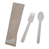 Set Cubiertos Cuchara Denedor Desechable 16cm 500 Unids.