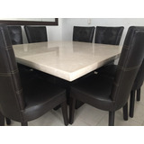 Comedor Marmol 2mx2m Con 8 Sillas