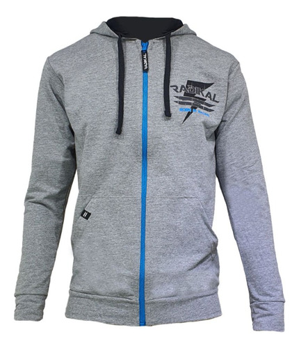 Campera De Algodón Rustica Radikal Racing Flash Gris