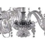 Lustre Cristal Bella Anjou Transparente 8 Braço Jf018c St756 110v/220v (bivolt)