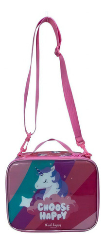 Lunchera Bolso Térmico Vianda Infantil Unicornio Jardin Cole