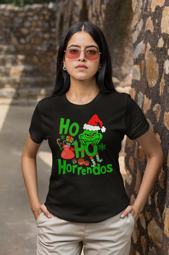 Playera Negra The Grinch Navidad | Humor Sarcastico Unisex