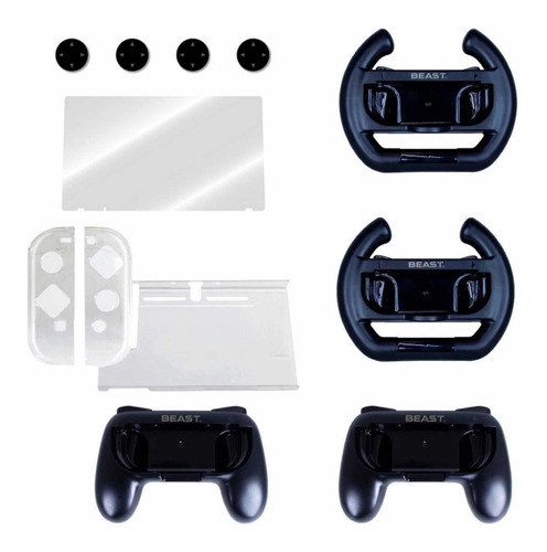 Oferta! Kit Control,protector Volant Y Mica Nintendo Switch